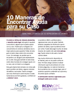 10 Maneras de Encontrar Ayuda para su Caso Cover