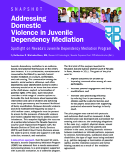Addressing Domestic Violence in Juvenile Dependency Mediation Cover